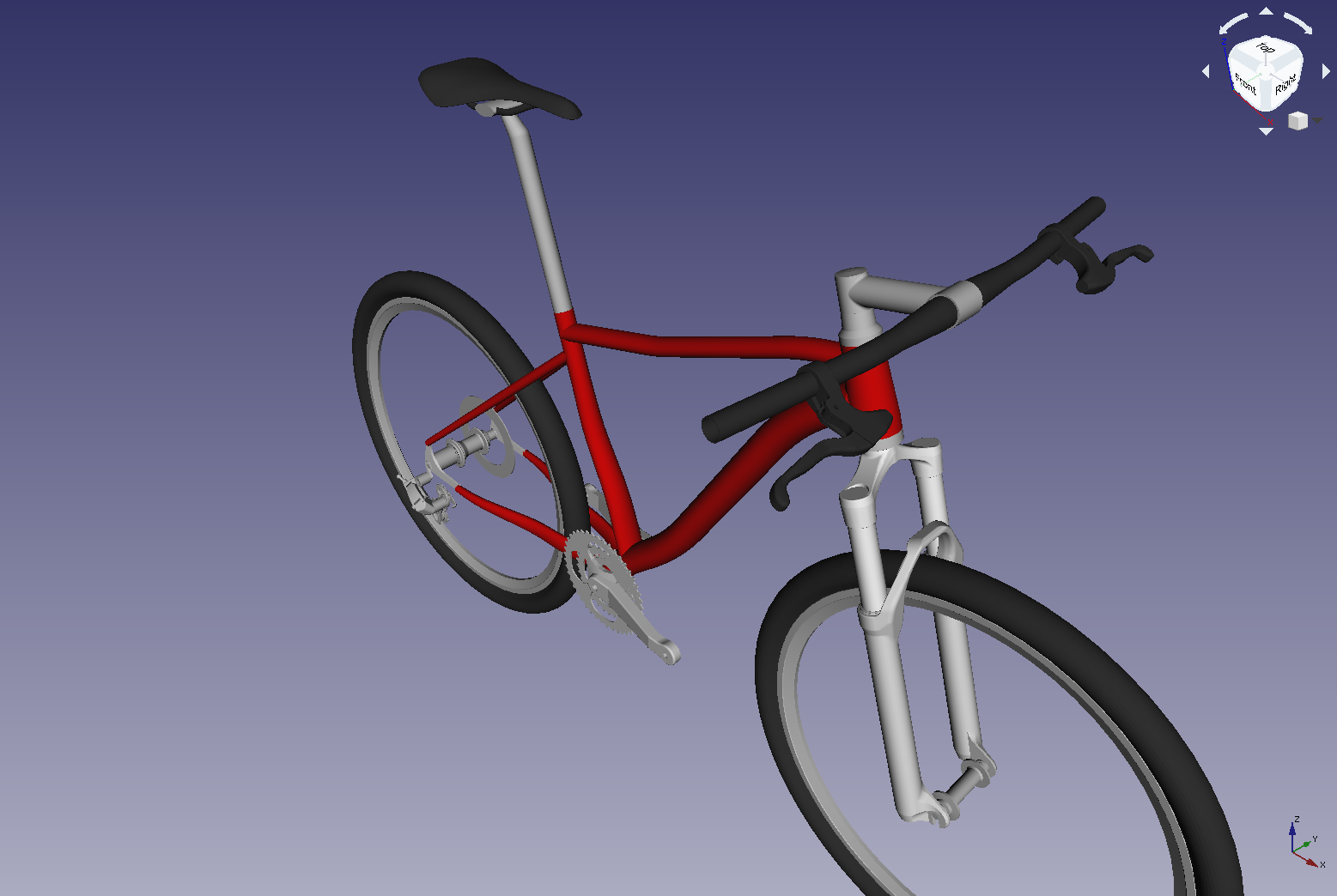 3D-model of a traveller bike